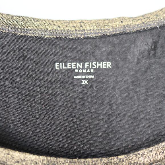 Eileen Fisher Tank Top Plus 3X Gold Organic Linen - Picture 2 of 8